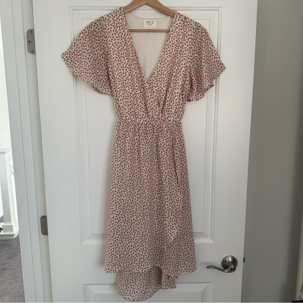Sienna Sky Floral V-Neck Midi Dress